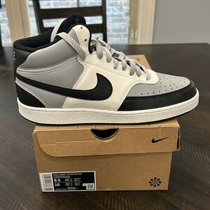 Nike Court Vision Mid NN Men’s 8.5 LT Smoke Grey/Black-Sail